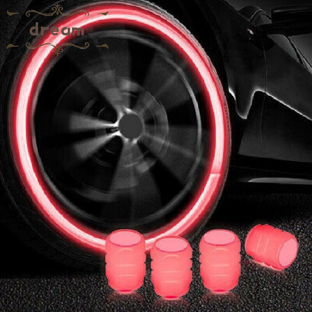 【DREAMLIFE】4/8/16X Universal-Fluorescent Car Tire Valve Auto Tyre Valves Red General Tools