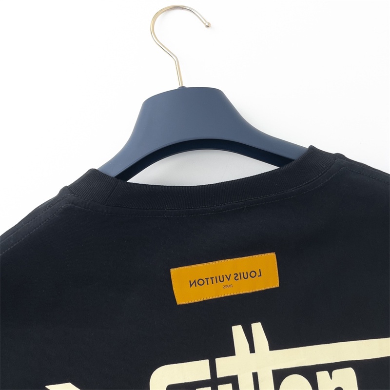 Áo Thun Tay Ngắn Dáng Rộng Chất Lượng Cao In Hình Cảnh Báo Màu Vàng Cam Thời Trang