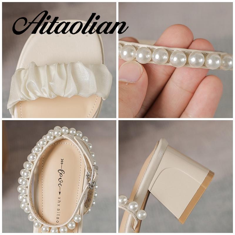 Xăng đan Da Mũi Vuông Đế Dày 5cm Thời Trang Cho Nữ Màu Sắc