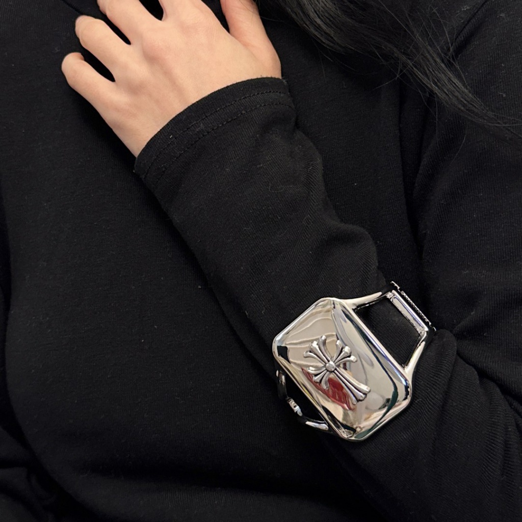 Vòng Tay Thiết Kế Đặc Biệt Hip Hop Hình Vuông Phong Cách Âu Mỹ Cho Nam Và Nữ Lux