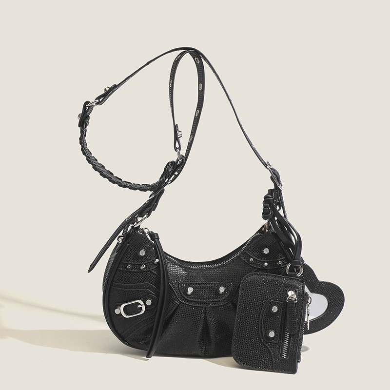 Ba Trong Một Túi Đinh Tán Kim Cương Nước Nửa Mặt Trăng Cho Nữ Đi Xe Máy