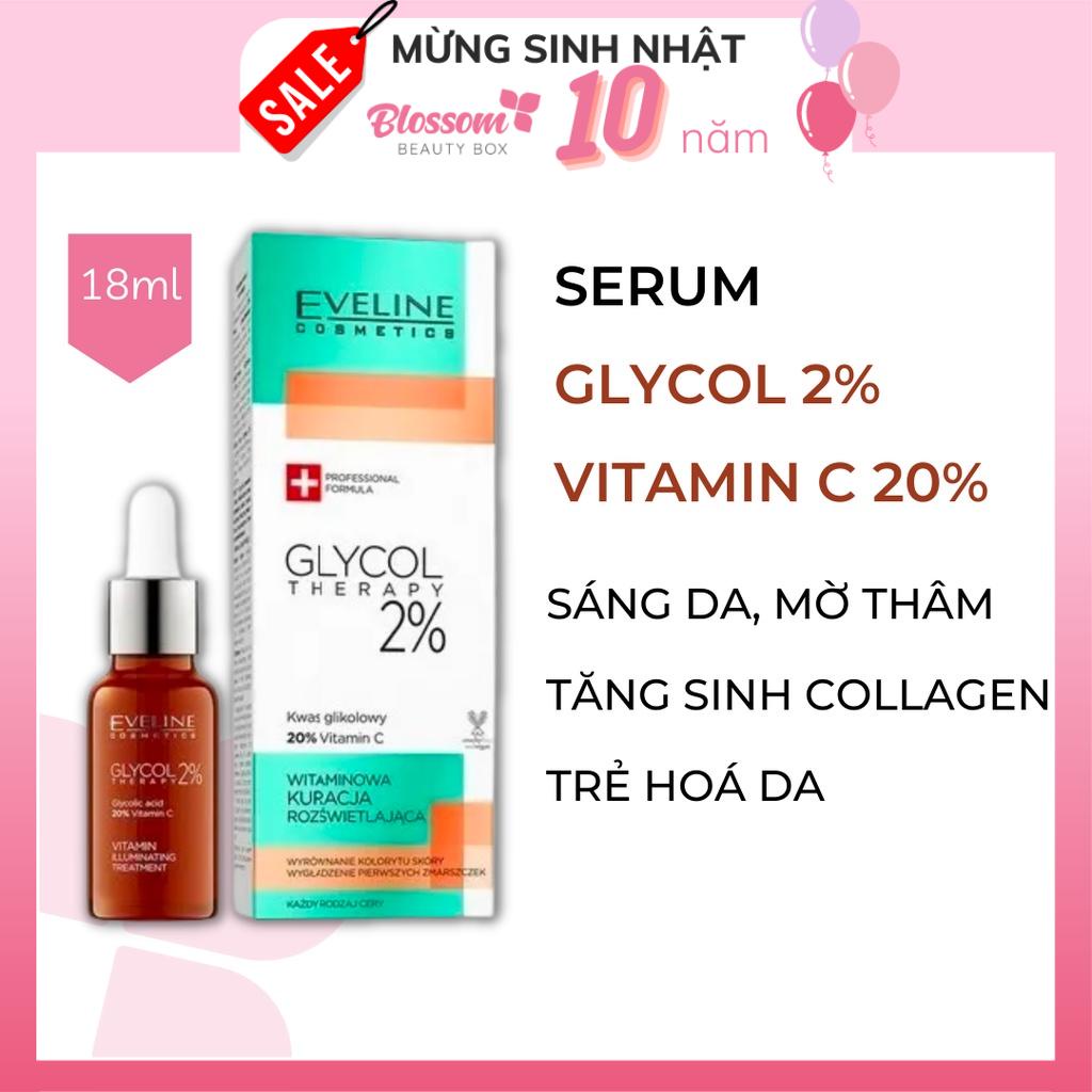 Serum sáng da Eveline therapy GLYCOL 2% + Vitamin C 20% 18ML