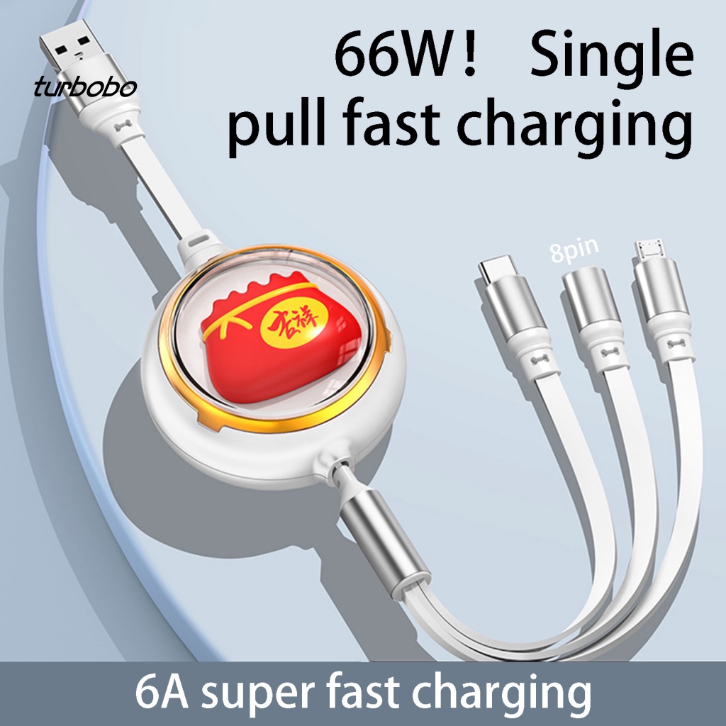 Cáp Sạc 3 Trong 1 Cổng Micro USB Type-C 8Pin Dùng Khi Đi Du Lịch