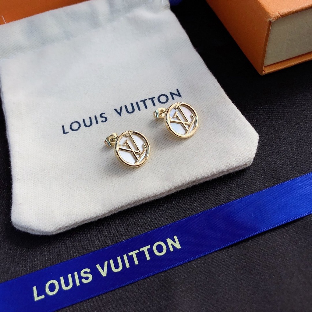 LOUIS VUITTON Bông Tai LV Bằng Thép Titan Thời Trang Cho Nữ