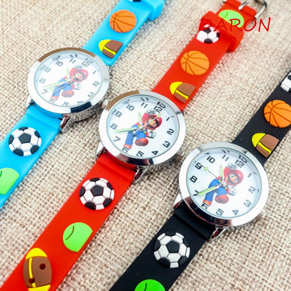 Đồng Hồ Đeo Tay Dây Silicon Họa Tiết Hoạt Hình Super Mario Dễ Thương Cho Bé|Đồng Hồ Thông Minh Đa Chức Năng