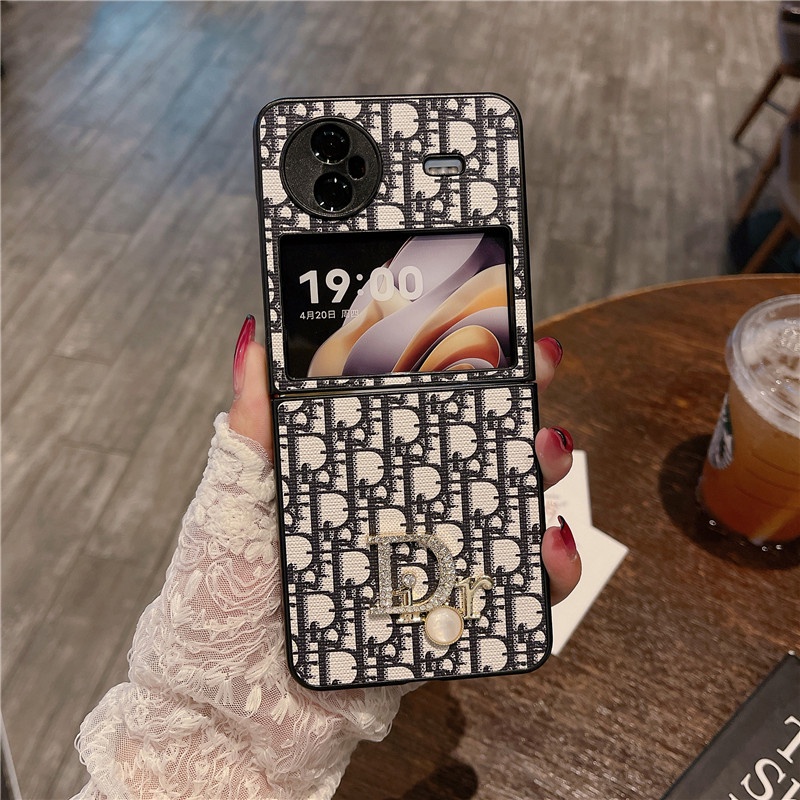 Ốp Điện Thoại Da PU Nắp Gập Sang Trọng Có Vòng Đỡ Chống Sốc Cho Vivo X Flip X