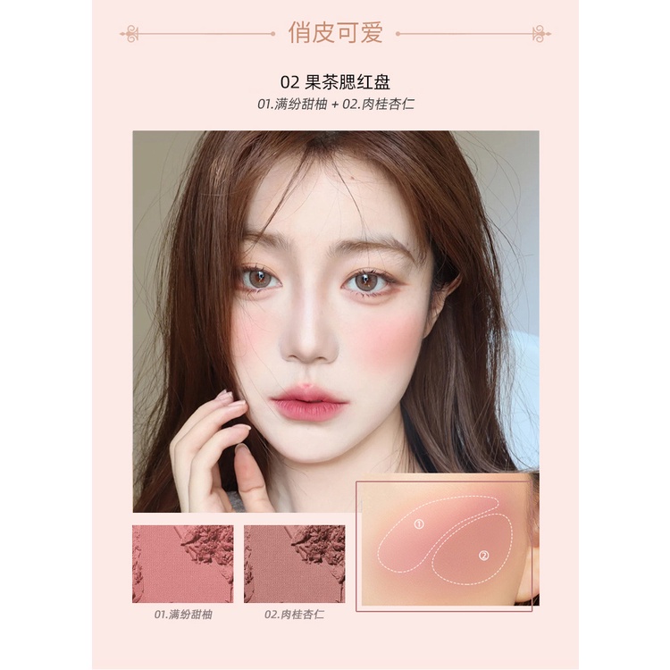 Bảng Phấn Má Hồng Bắt Sáng Trang Điểm Tự Nhiên Lâu Trôi