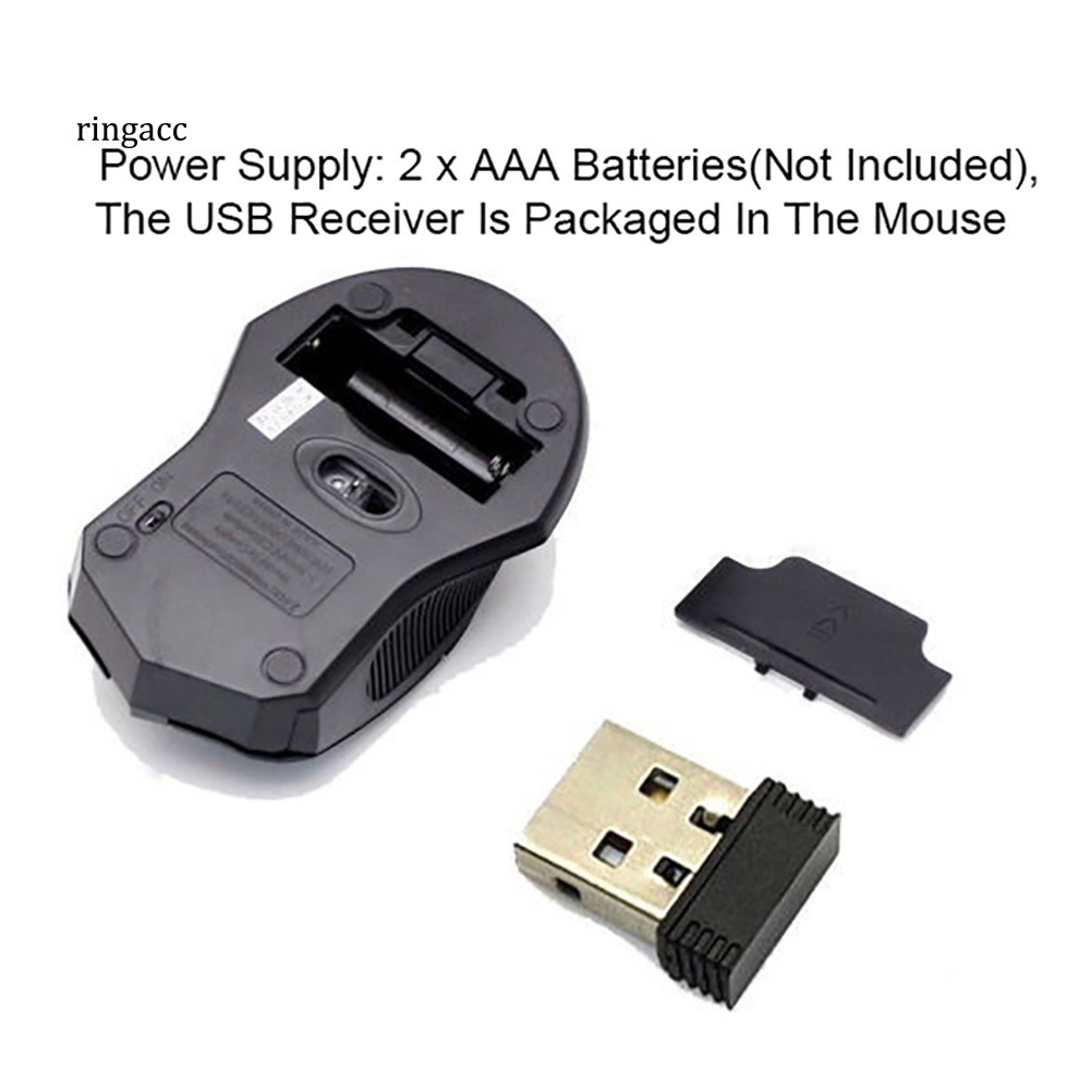 Chuột Quang Không Dây RGA 2.4GHz VớI ĐầU NhậN USB 2.0 Cho PC / Laptop