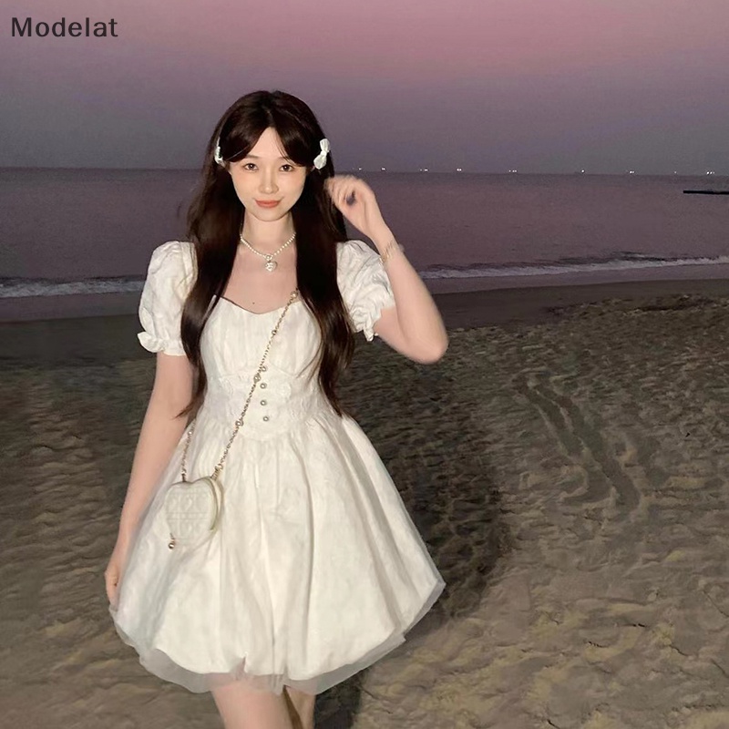 Mfc Đầm Tay Ngắn Màu Trơn Phong Cách Lolita Thời Trang Mùa Hè 2023