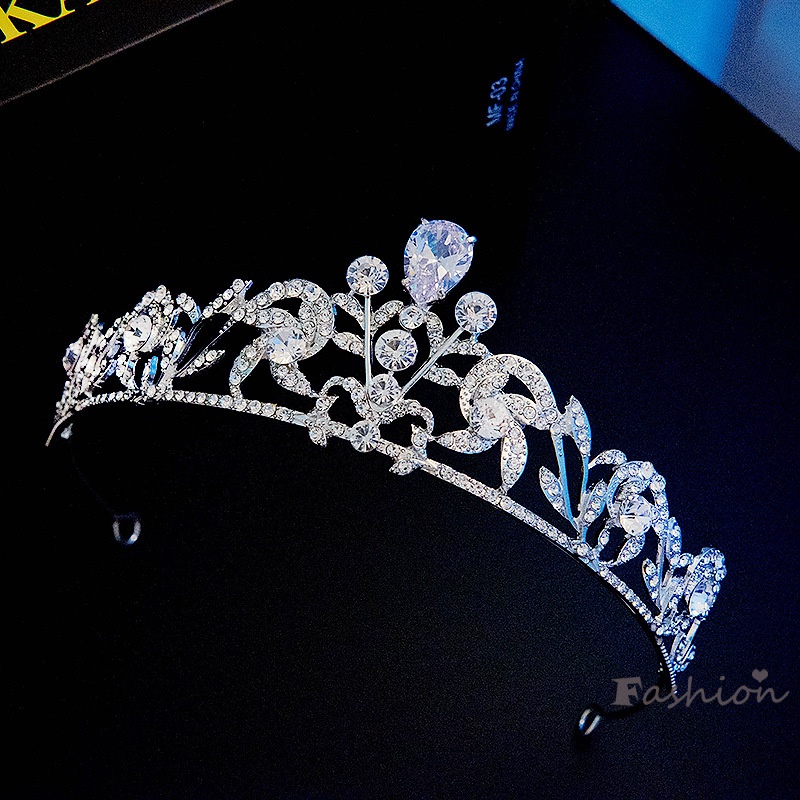 Cài Tóc Hình Vương Miện Đính Ngọc Trai Cho Cô Dâu