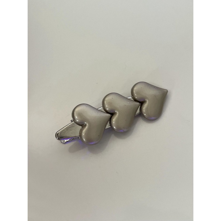 Kẹp Tóc Mái Bằng Kim Loại Hình Nơ Trái Tim Phong Cách Hàn Quốc Cho Nữ