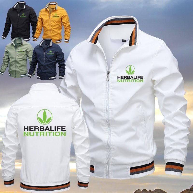 HERBALIFE Áo Khoác Bóng Chày Khóa Kéo Thời Trang Cao Cấp Cho Nam