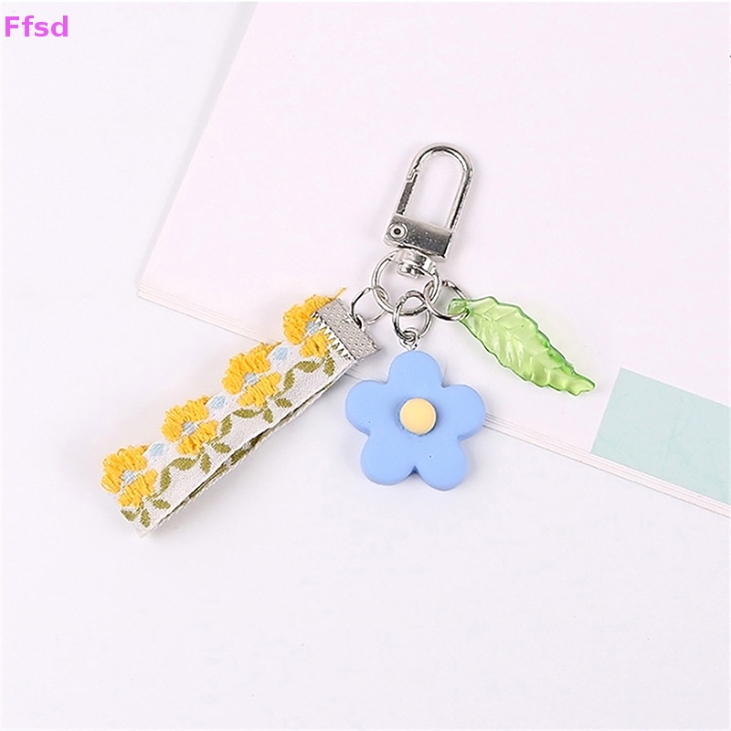 {Ffsd} Móc Khóa Hình Hoa Hướng Dương Lá Xanh Lá Dễ Thương Trang Trí Ba Lô Xe Hơi Ch * Bán Chạy