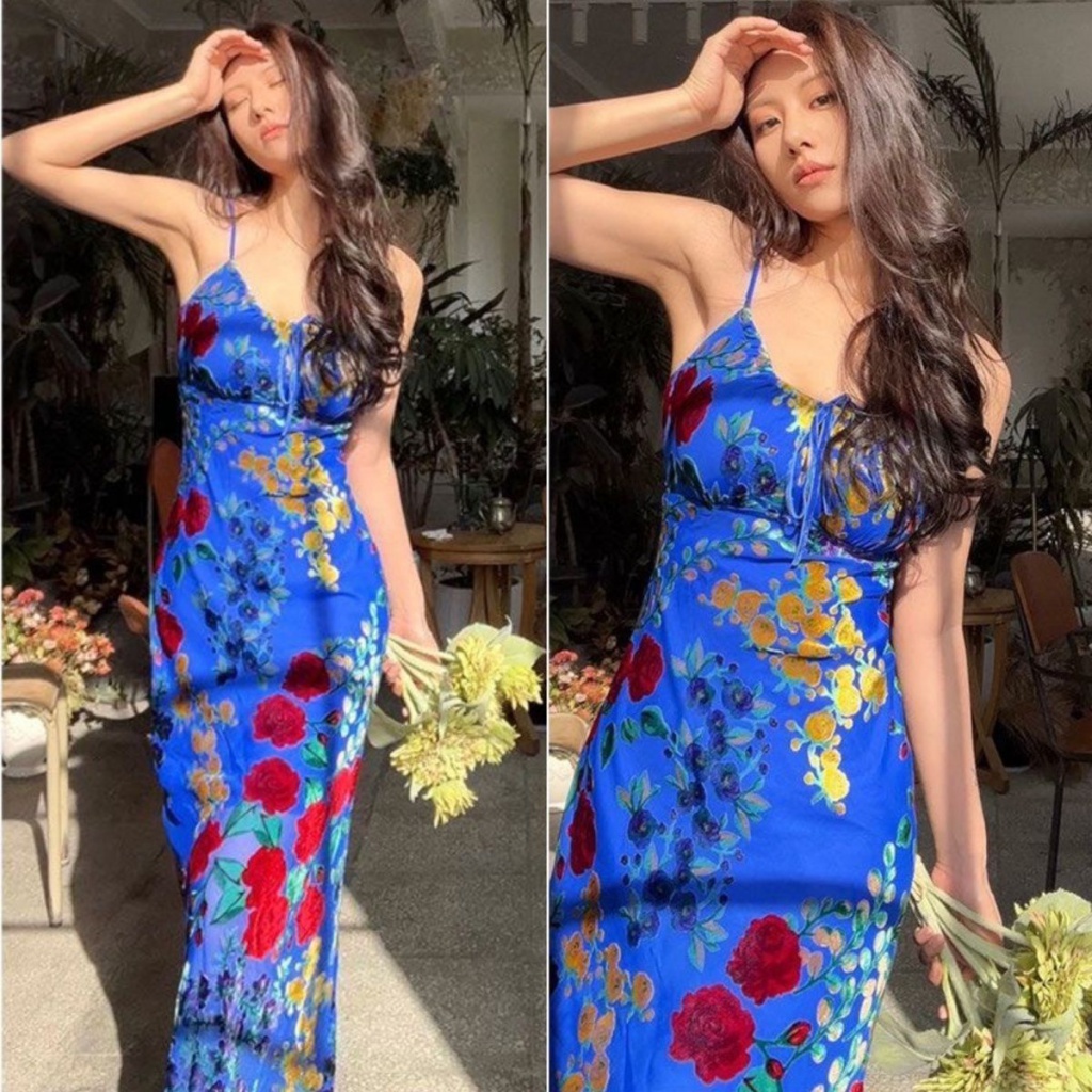 Đầm Hai Dây Dáng Dài Ôm Sát Phong Cách Thái Lan Quyến Rũ Thời Trang Đi Biển Mới FEP