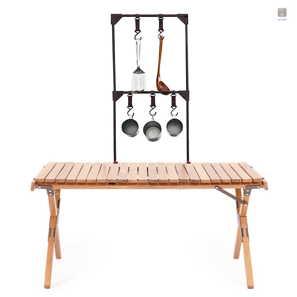 Kệ Để Bàn Siêu Nhẹ Bằng Hợp Kim Nhôm Tùy Chỉnh Kèm Móc Tiện Dụng Mang Theo Cắm Trại