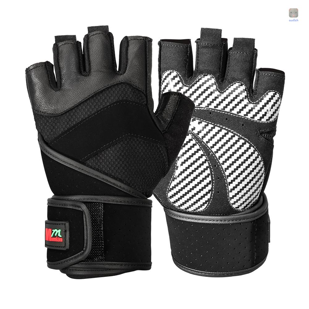 Găng Tay Thể Thao Hở Ngón Bằng Da Lộn Thoáng Khí Cho Nam Và Nữ