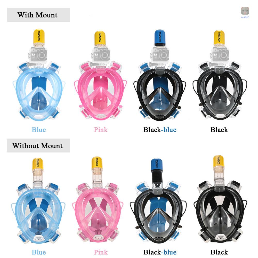 Ống Thở Lặn Biển TOMSHOO 180 Độ Cho Người Lớn° Thiết Kế Toàn Mặt Toàn Diện Với Thiết Kế Gắn Máy Ảnh Hành Động Cho Panoramic