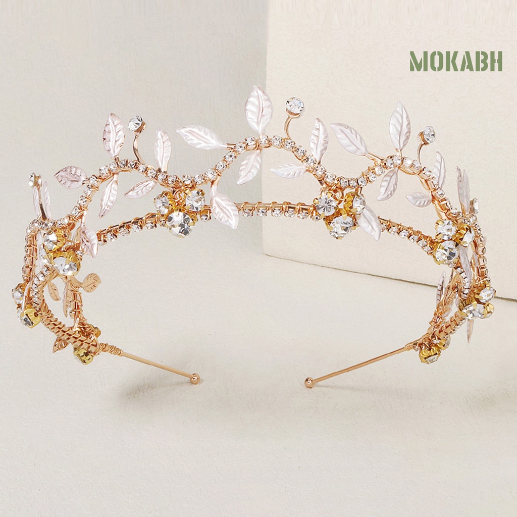 Cài Tóc Hình Vương Miện Đính Đá Lấp Lánh Chống Trượt Kiểu Dáng Thanh Lịch