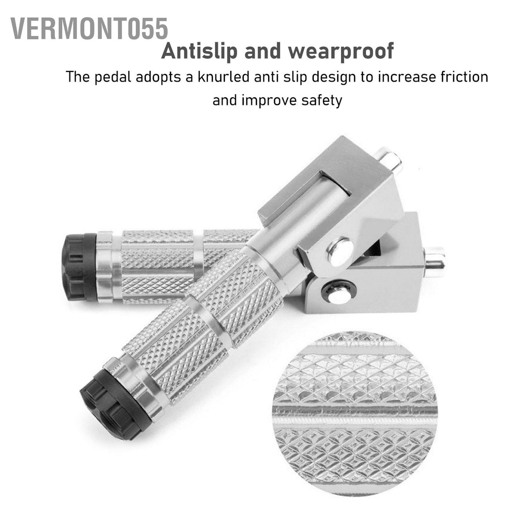 Vermont055 2 Chiếc Xe Máy Có Thể Gập Lại Chân Chốt M8 Chống Trượt Hợp Kim Nhôm Đa Năng Cho Đạp ATV UTV Go Kart
