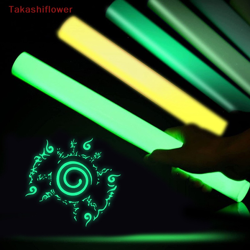 (Takashiflower) Miếng Dán Chuyển Nhiệt HTV Vinyl Phát Sáng Trong Bóng Tối 3D Cho Áo Phông Cricut Cameo 4 Loại Tấm Màu