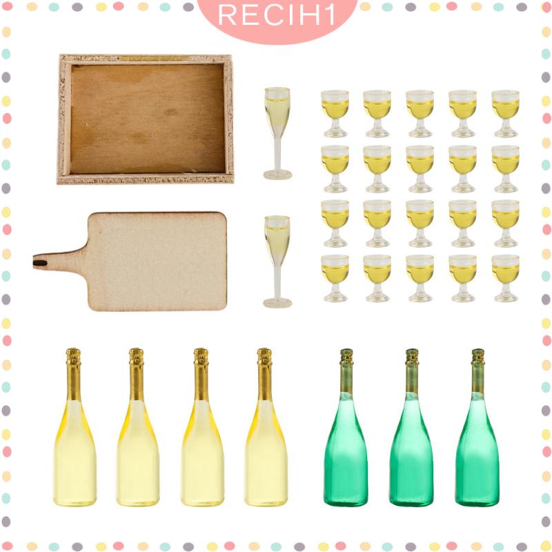 Mô Hình Chai Rượu Champagne Mini Tỉ Lệ 1 / 12 Trang Trí Nhà Búp Bê