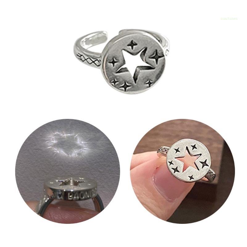 Nhẫn Hở Hình Ngôi Sao Bằng Hợp Kim Có Thể Điều Chỉnh Kích Cỡ