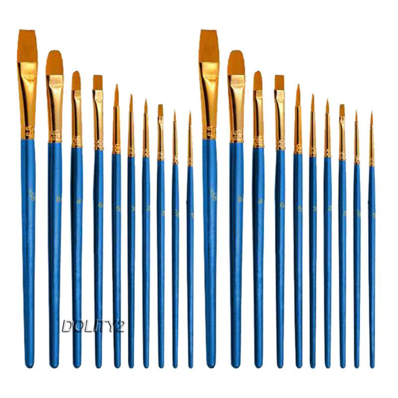 Set 2 / 25 Cọ Vẽ Tranh Sơn Dầu / Màu Nước Bằng Acrylic Tiện Dụng