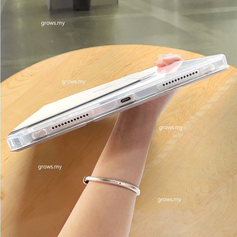 Ốp Máy Tính Bảng Trong Suốt Có Ngăn Đựng Bút Cho iPad 9th 10th Generation Pro 12.9 11 M2 Air 5 iPad 9 8 7 10.2 Pro 10.5 Air 3