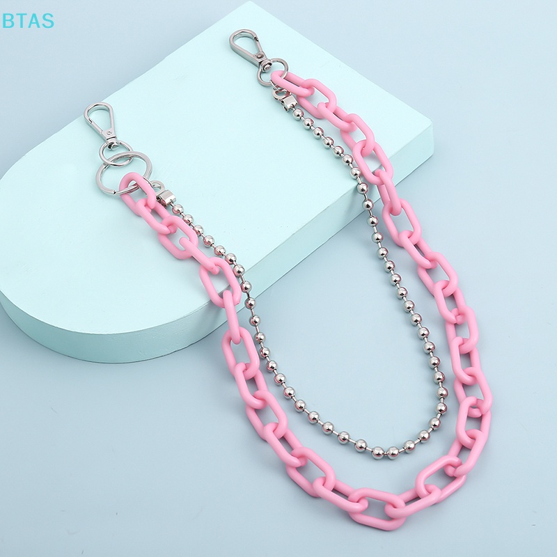 Dây Xích Hai Lớp Bằng Acrylic Phong Cách Punk Hip Hop Trang Trí Quần Jean