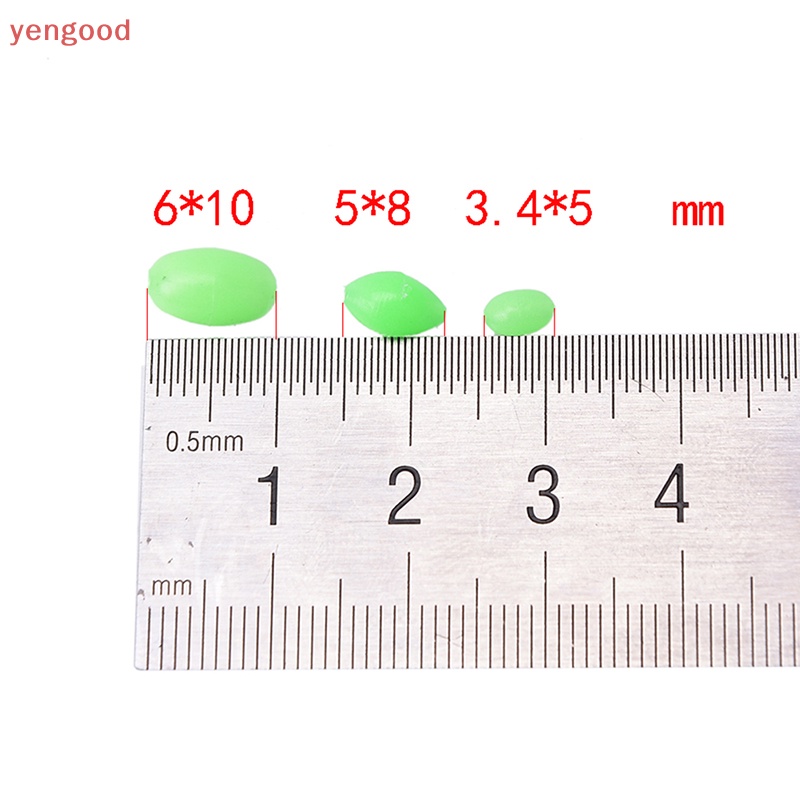 Set 100 Hạt Phát Sáng Hình Oval 5mm / 8mm / 10mm