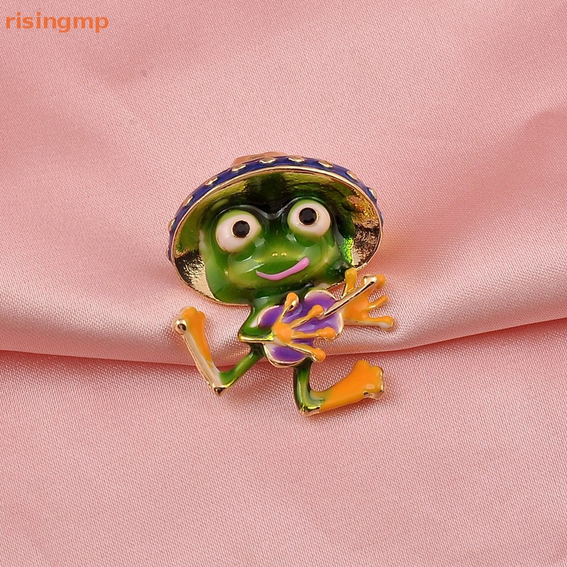 Ghim Cài Áo Hình Chú Ếch Chơi Đàn Guitar Hoạt Hình Dễ Thương