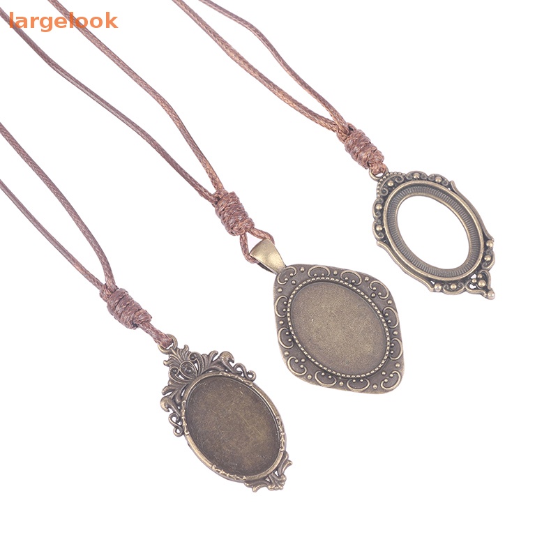 Khay Hình Oval 18 * 25mm Làm Mặt Dây Chuyền DIY