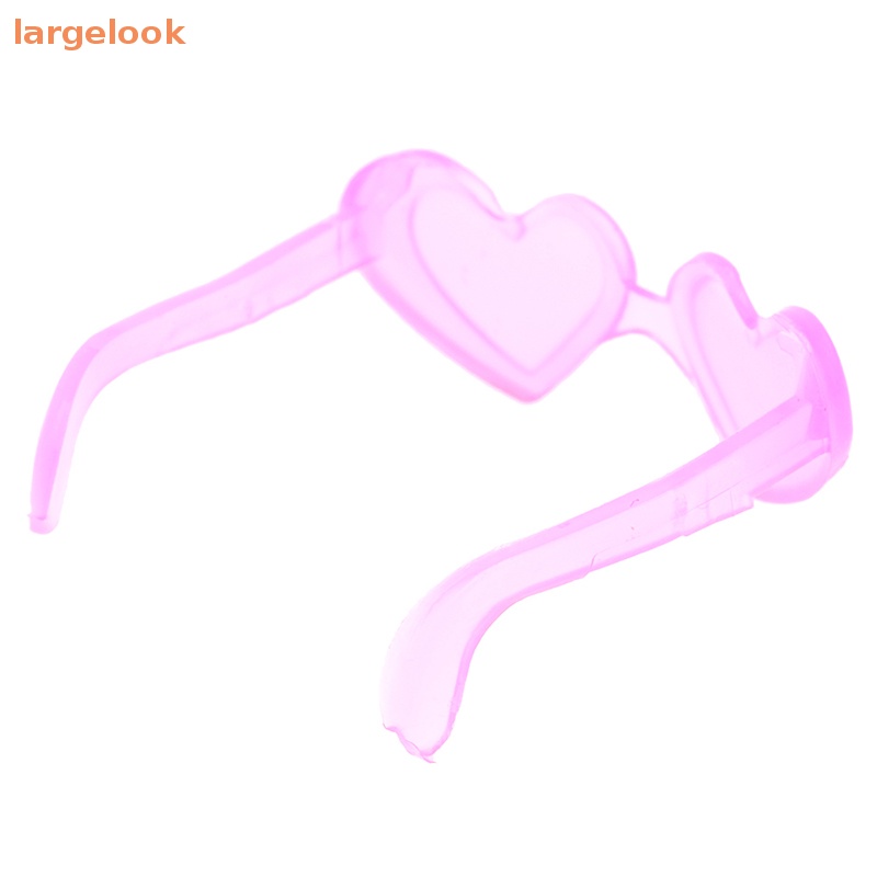 Set 10 Kính Mắt Gọng Nhựa Hình Trái Tim Mini Tỉ Lệ 1 / 6 Cho Nhà Búp Bê