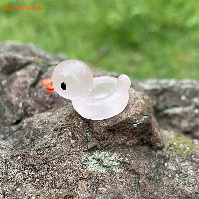 Bộ 5 Kẹp Tóc Hình Chú Vịt Bằng Resin Màu Dạ Quang Xinh Xắn Dùng Trang Trí Sổ Tay / Đồ Bơi