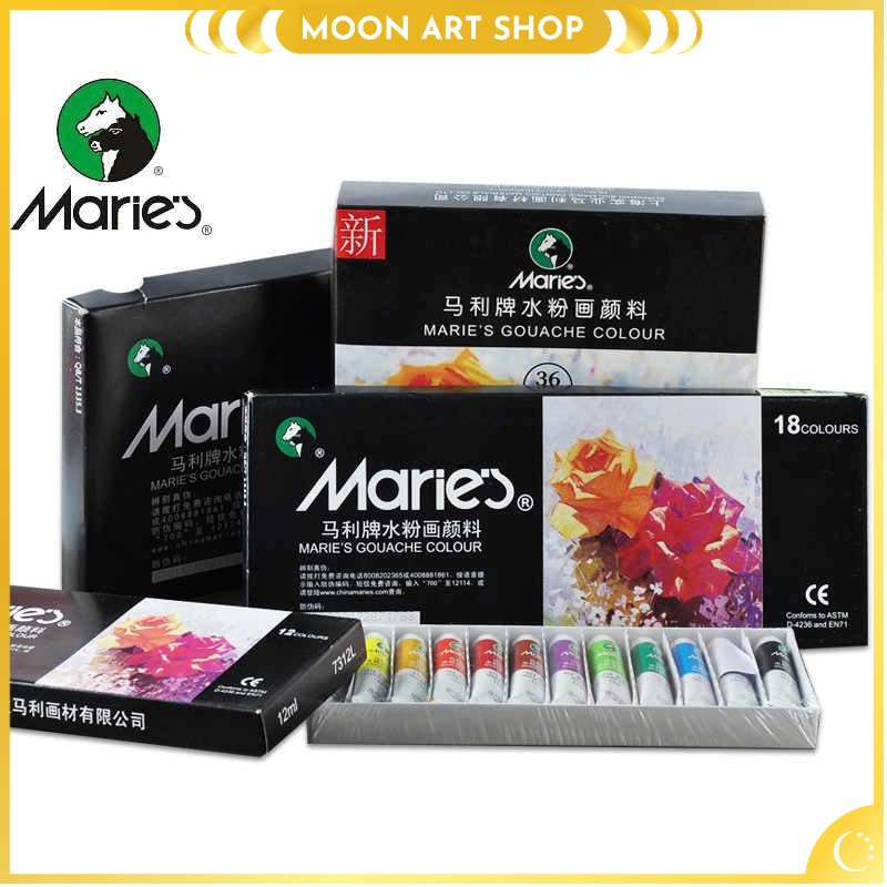 Màu Gouache Marie's tuýp 12ml