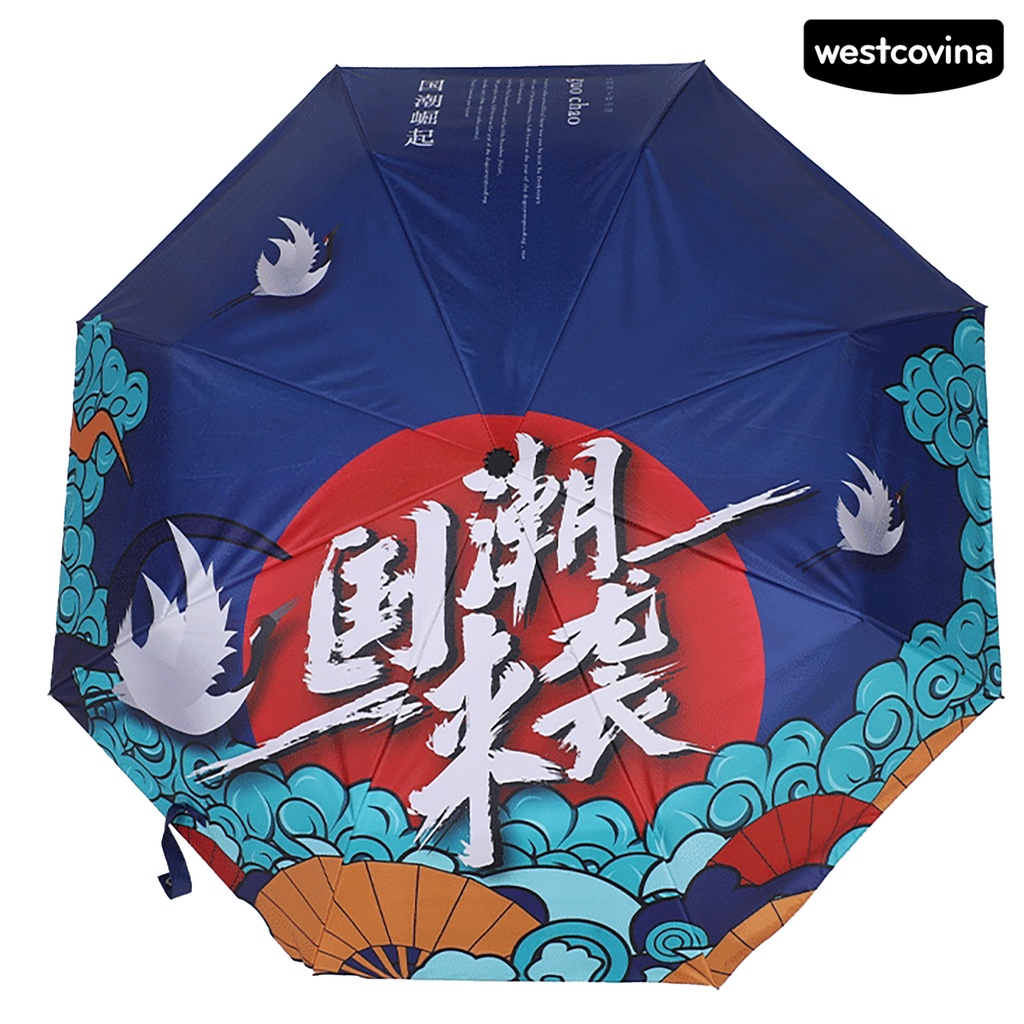 [COD]☁Dù Vải Gấp Tự Động Chống Rơi Phong Cách Trung Hoa