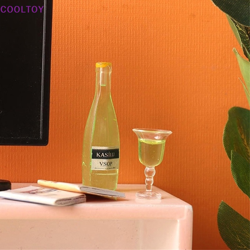 1 Bộ Ly Uống Rượu Mini Tỉ Lệ 1: 12 Dùng Trang Trí Nhà Búp Bê