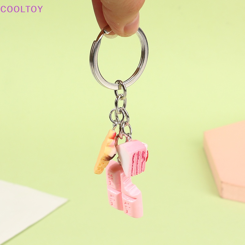 Cooltoy Móc Khóa Hình Bánh Kem / Trà / Kẹo / Món Tráng Miệng Handmade Dễ Thương Dành Cho Nữ