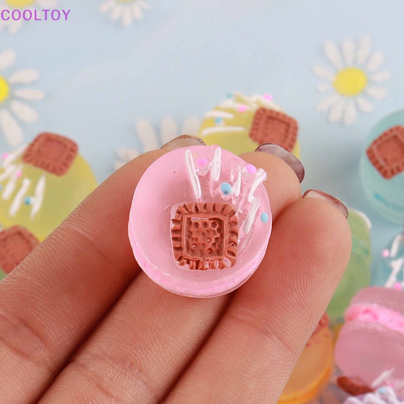 Set 2 Phụ Kiện Trang Trí Điện Thoại Kiểu Bánh Macaron 3D DIY Bằng Nhựa Resin Dạ Quang