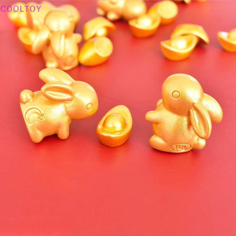 Set 2 Tượng Thỏ mini Trang Trí Nhà Búp Bê