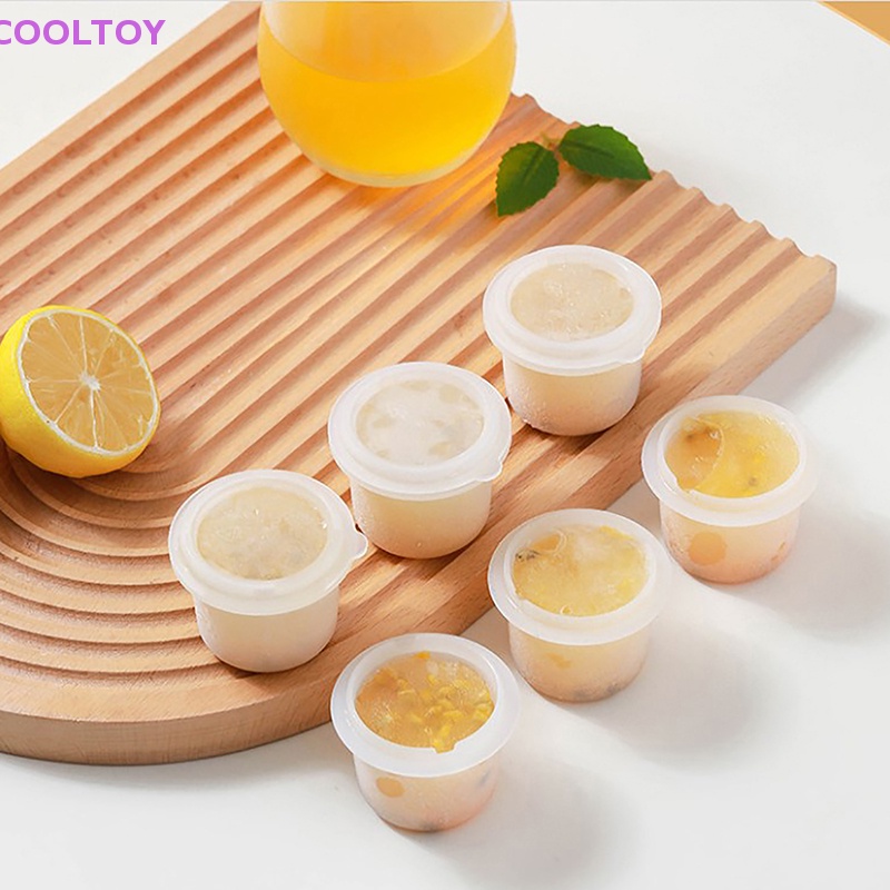 Cooltoy Hộp Làm Đá Viên Dạng Nhấn Tròn Có Nắp Đế Mềm Nhỏ