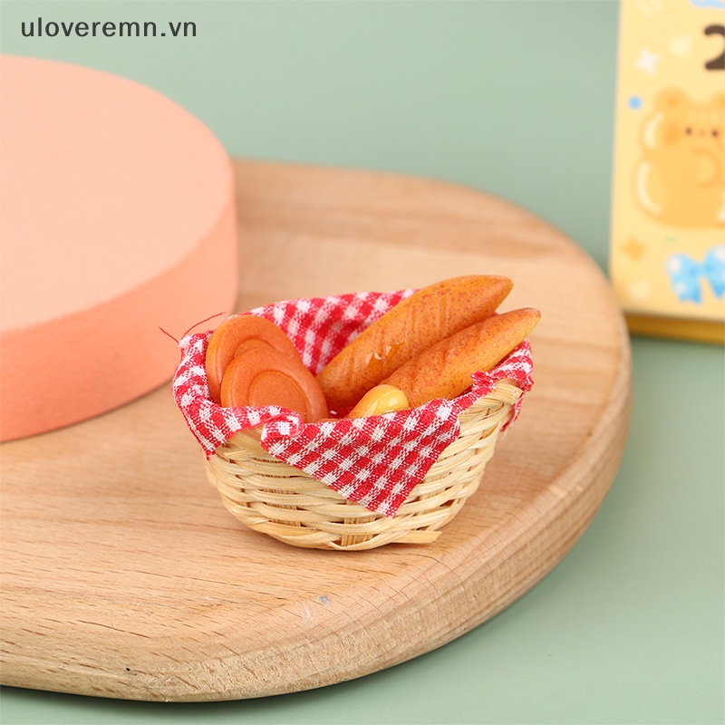 1 Rổ Bánh Mì Mang Đi Dã Ngoại Tỷ Lệ 1: 12 Trang Trí Nhà Búp Bê