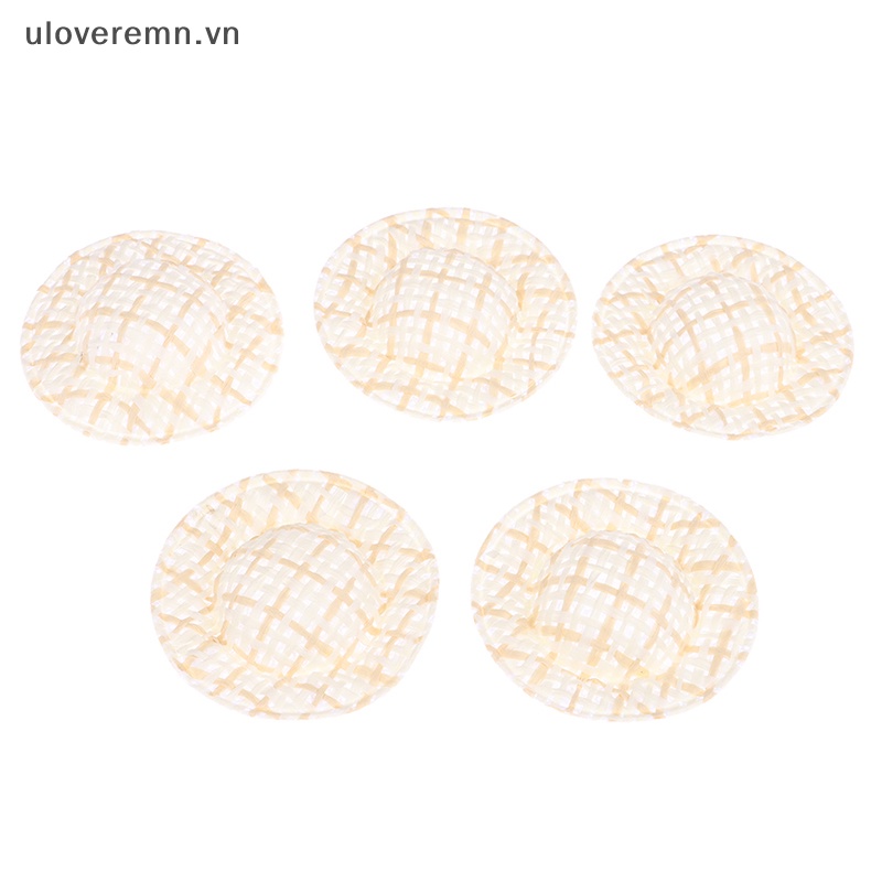 Set 10 Nón Rơm Mini 5cm Trang Trí Nhà Búp Bê