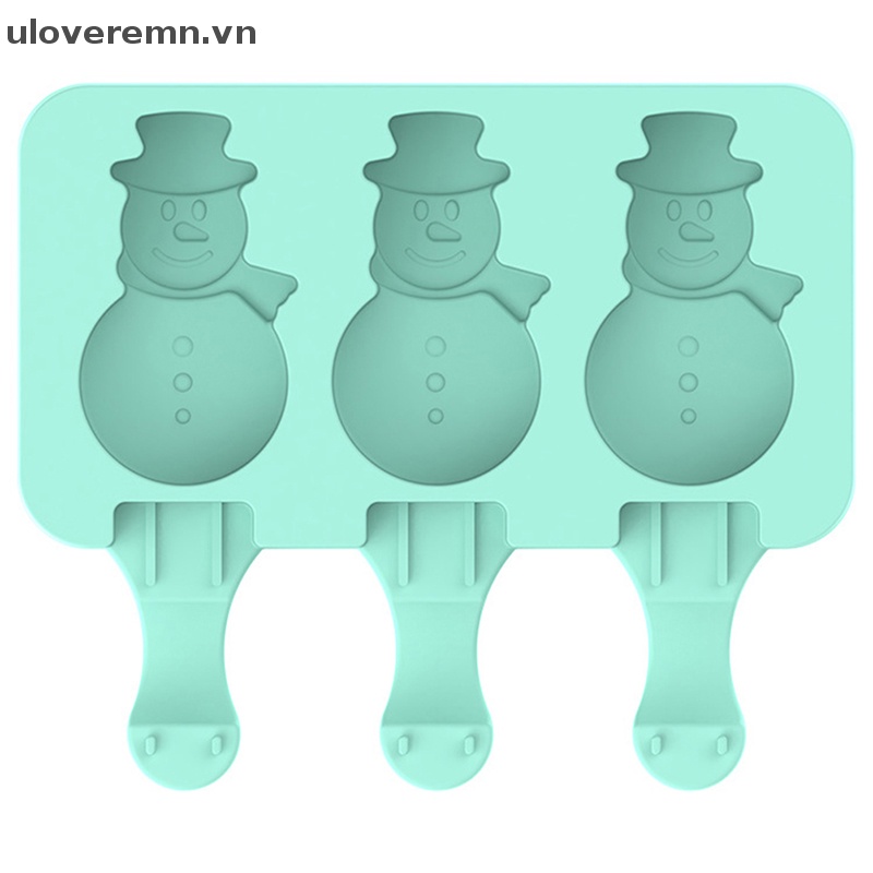 Khuôn Silicon Làm Kem Que Hình Hoạt Hình Có Thể Tái Sử Dụng