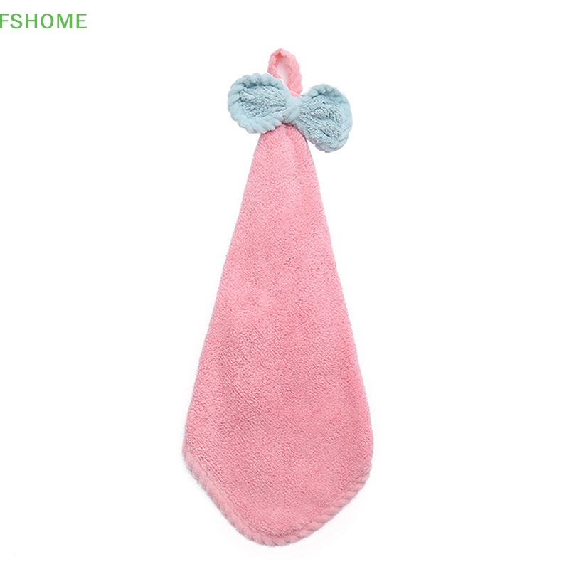 Khăn Lau Tay Vải Nhung San Hô Mềm Mại Thấm Hút Nước Nhanh Khô Tiện Dụng Cho Nhà Bếp / Phòng Tắm Mới