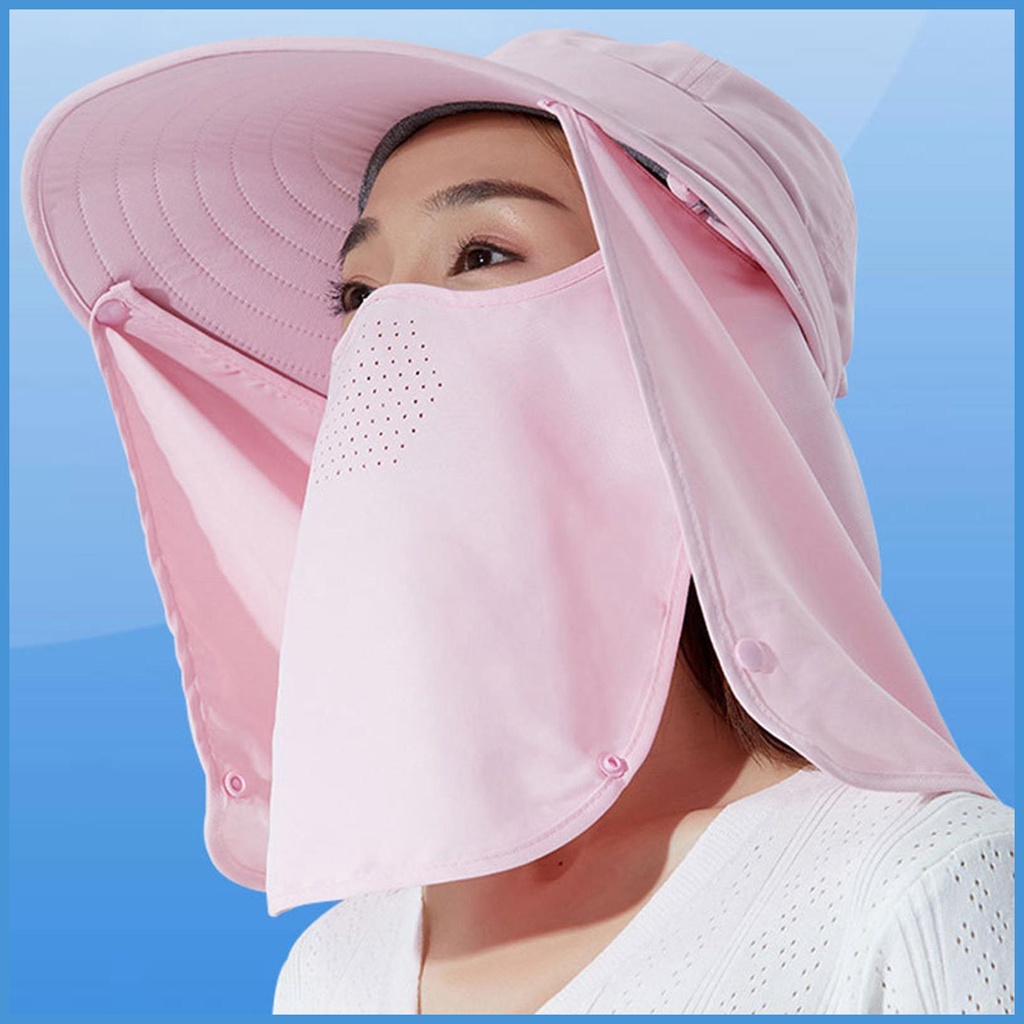 Mũ Rộng Vành Che Phủ Toàn Diện Chống Tia UV Có Thể Tháo Rời Đa Năng Thời Trang Mùa Hè Dùng Khi Đi Cắm Trại