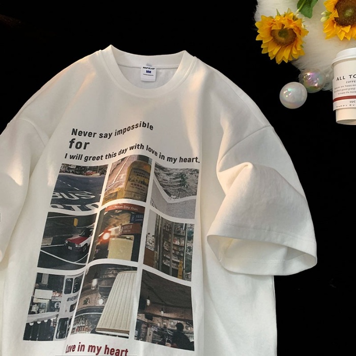 Áo Thun Ngắn Tay Phong Cách Nhật Bản Thời Trang Mùa Hè Cho Nam