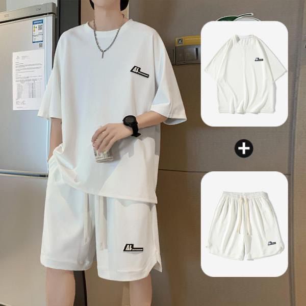 Áo Thun Lụa Lạnh Mỏng Tay Ngắn Thời Trang Mùa Hè Cho Nam