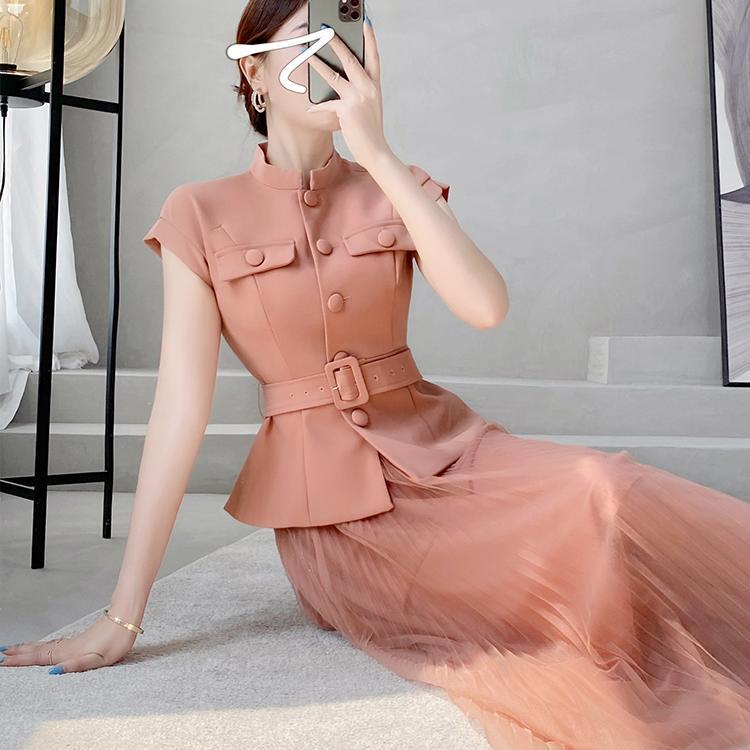 Set Áo Váy Lưới Không Tay Thời Trang Mùa Hè Cho Nữ