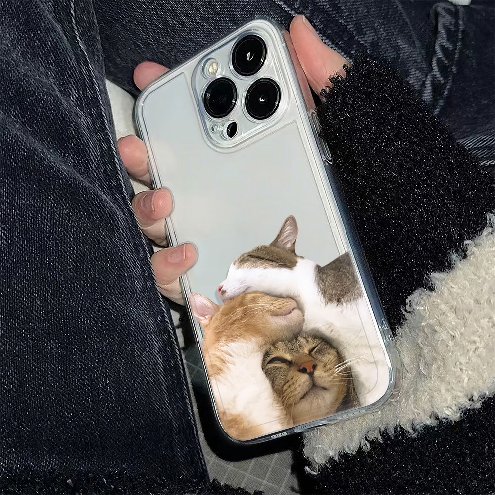 ✅Ốp Điện Thoại Mềm Chống Sốc In Hình Mèo Cho Iphone 7811iPhone1213 6In plusmax14pro X8BY